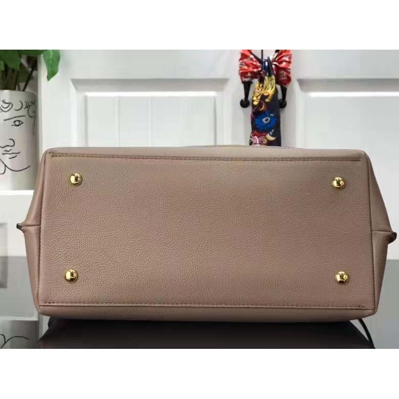 Louis Vuitton LV Women Lockme Ever MM Handbag Beige Soft Grained Calfskin