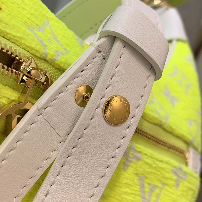 Louis Vuitton LV Unisex Loop Half-Moon Baguette Bag Yellow Monogram Jacquard Velvet