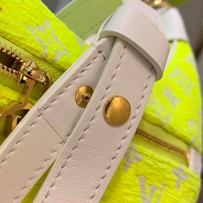 Louis Vuitton LV Unisex Loop Half-Moon Baguette Bag Yellow Monogram Jacquard Velvet