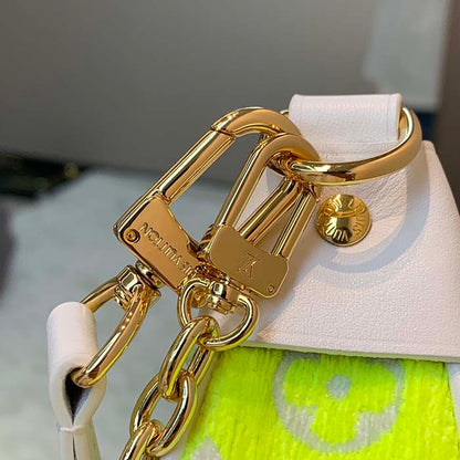 Louis Vuitton LV Unisex Loop Half-Moon Baguette Bag Yellow Monogram Jacquard Velvet