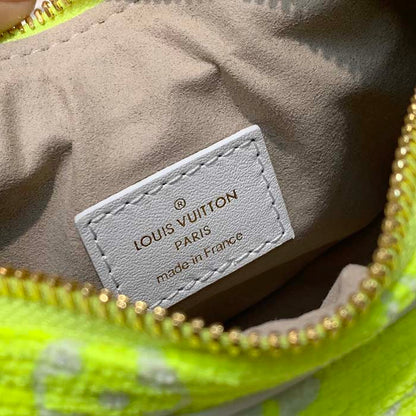 Louis Vuitton LV Unisex Loop Half-Moon Baguette Bag Yellow Monogram Jacquard Velvet