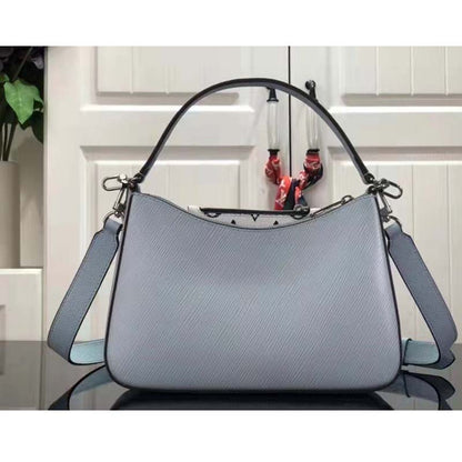 Louis Vuitton LV Women Marelle Handbag Blue Epi Grained Cowhide Leather Canvas