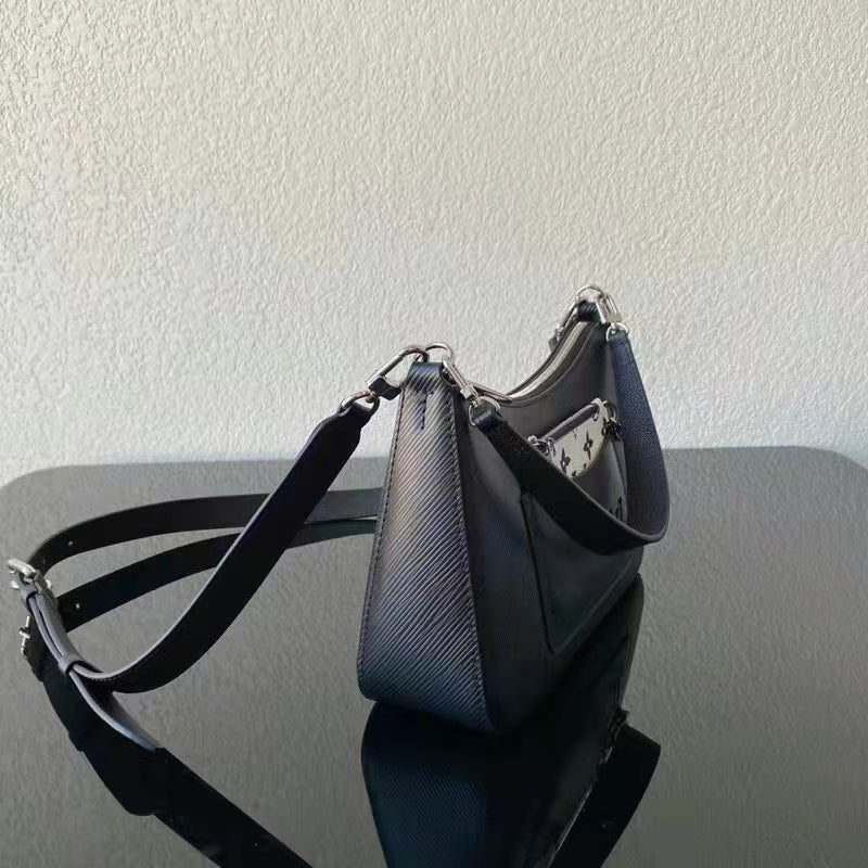 Louis Vuitton LV Women Marelle Handbag Quartz Black Epi Grained Cowhide Canvas
