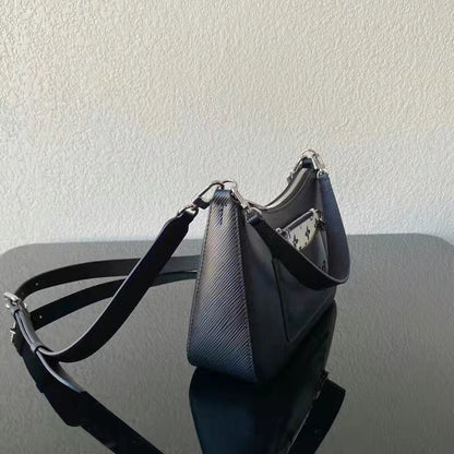 Louis Vuitton LV Women Marelle Handbag Quartz Black Epi Grained Cowhide Canvas
