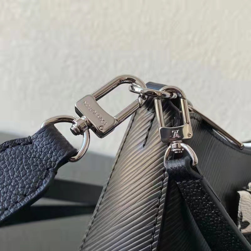 Louis Vuitton LV Women Marelle Handbag Quartz Black Epi Grained Cowhide Canvas