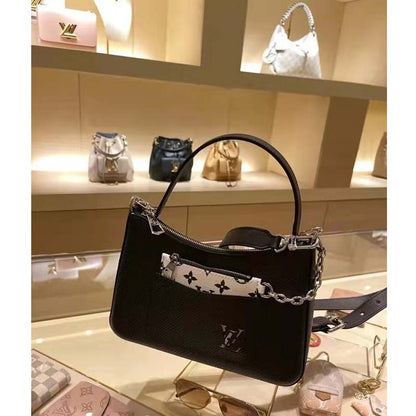 Louis Vuitton LV Women Marelle Handbag Quartz Black Epi Grained Cowhide Canvas