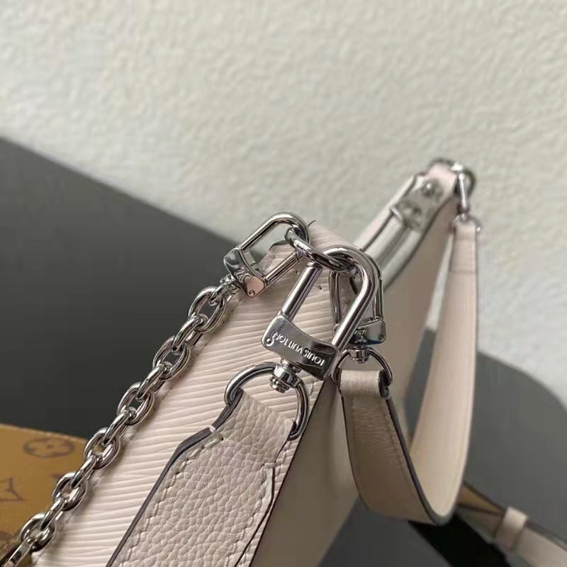 Louis Vuitton LV Women Marelle Handbag Quartz White Epi Grained Cowhide Canvas