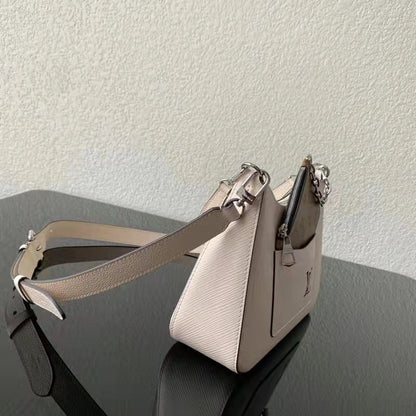 Louis Vuitton LV Women Marelle Handbag Quartz White Epi Grained Cowhide Canvas