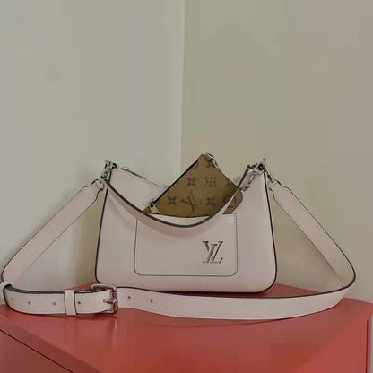 Louis Vuitton LV Women Marelle Handbag Quartz White Epi Grained Cowhide Canvas