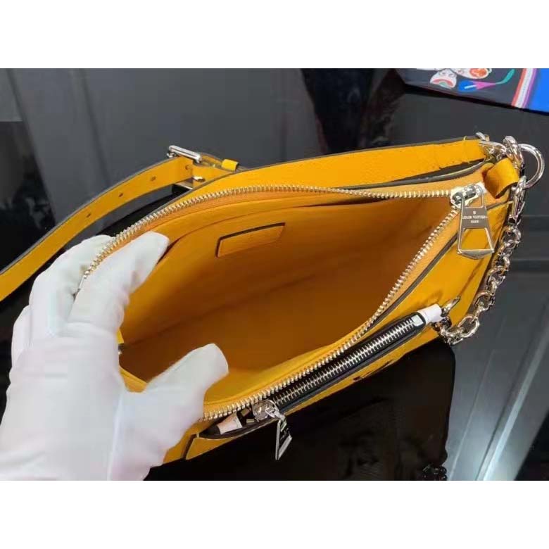 Louis Vuitton LV Women Marelle Handbag Yellow Epi Grained Cowhide Leather Canvas