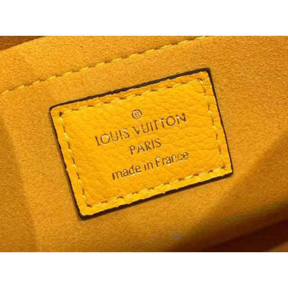 Louis Vuitton LV Women Marelle Handbag Yellow Epi Grained Cowhide Leather Canvas