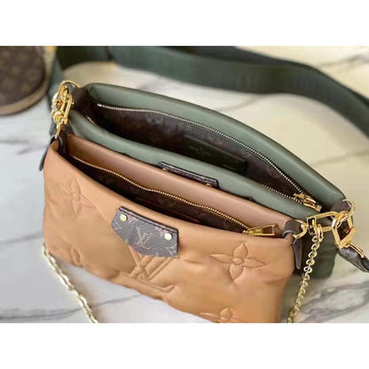 Louis Vuitton LV Unisex Maxi Multi Pochette Accessoires Handbag Green Beige