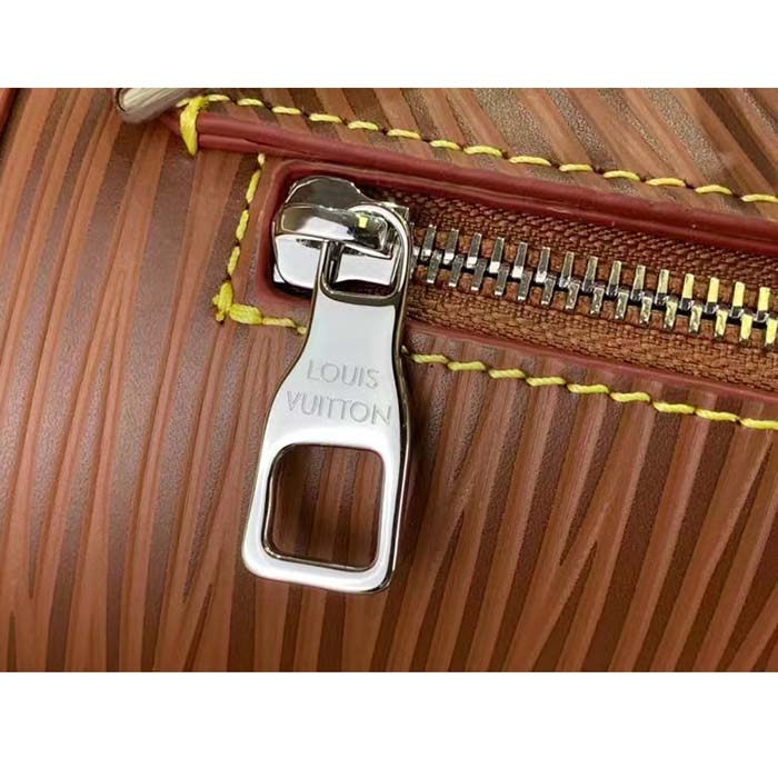 Louis Vuitton LV Unisex Maxi Noé Sling Cognac Calf Leather Drawstring Inside-Hook Closure Double Handle