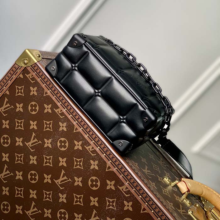 Louis Vuitton LV Unisex Mini Soft Trunk Bag Black Puffy Damier Soft Calf