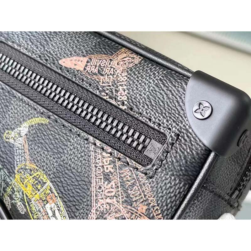 Louis Vuitton LV Unisex Mini Soft Trunk Damier Graphite Coated Canvas