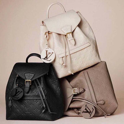 Louis Vuitton LV Unisex Montsouris Backpack Monogram Empreinte Embossed Leather