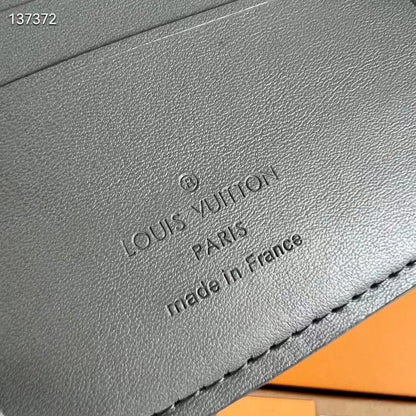 Louis Vuitton LV Unisex Multiple Wallet Anthracite Gray Monogram Shadow Calf Leather