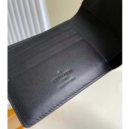 Louis Vuitton LV Unisex Multiple Wallet Black Damier Infini Leather