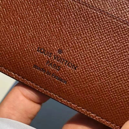 Louis Vuitton LV Unisex Multiple Wallet Brown Coated Canvas Cowhide Leather