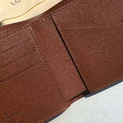 Louis Vuitton LV Unisex Multiple Wallet Brown Coated Canvas Cowhide Leather