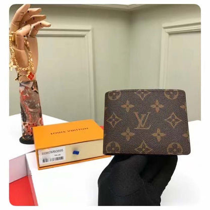 Louis Vuitton LV Unisex Multiple Wallet Coated Canvas Cowhide Leather Canvas Lining