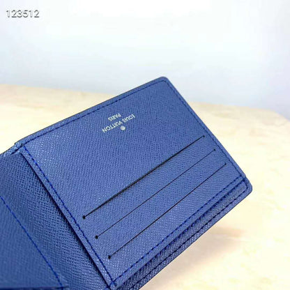 Louis Vuitton LV Unisex Multiple Wallet Monogram Canvas Taiga Leather