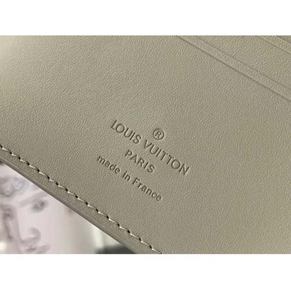 Louis Vuitton LV Unisex Multiple Wallet Sage Cowhide Leather 3 Card Slots