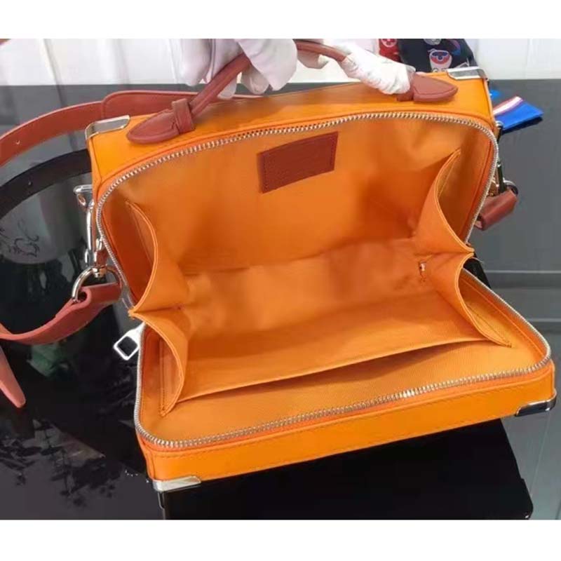 Louis Vuitton LV Unisex NBA Handle Soft Trunk No. 7 Saffron Cowhide Calf