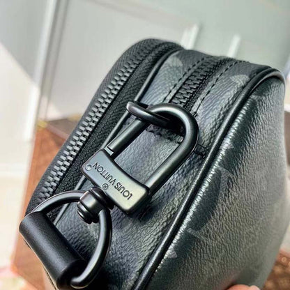 Louis Vuitton LV Unisex Nano Alpha Monogram Eclipse Coated Canvas Cowhide Leather