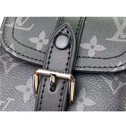 Louis Vuitton LV Unisex Nano Christopher Monogram Eclipse Coated Canvas Cowhide Leather