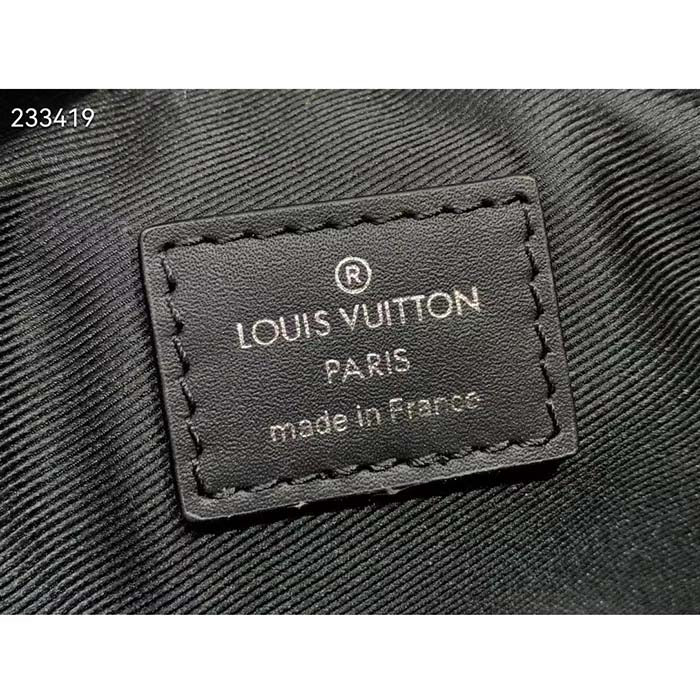 Louis Vuitton LV Unisex Nano Porte Documents Voyage Monogram Eclipse Coated Canvas Cowhide Leather