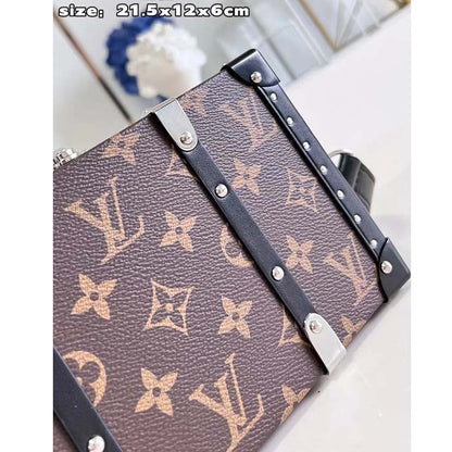 Louis Vuitton LV Unisex Neo Wallet Trunk Black Brown Monogram Coated Canvas