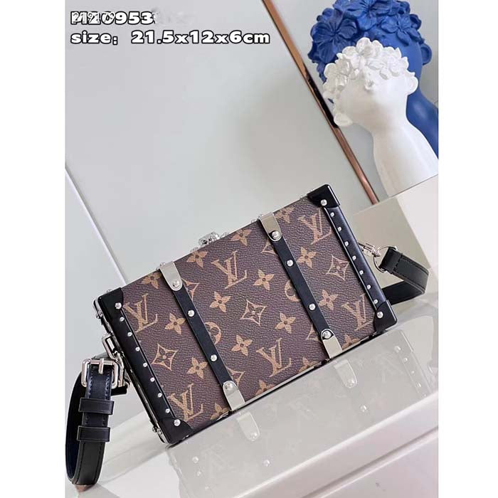 Louis Vuitton LV Unisex Neo Wallet Trunk Black Brown Monogram Coated Canvas