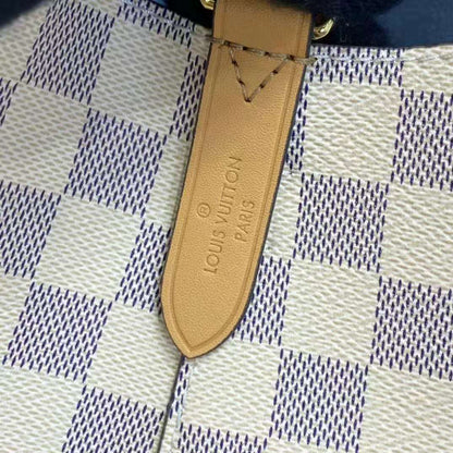 Louis Vuitton LV Unisex Néonoé MM Bucket Bag Blue Damier Azur Coated Canvas