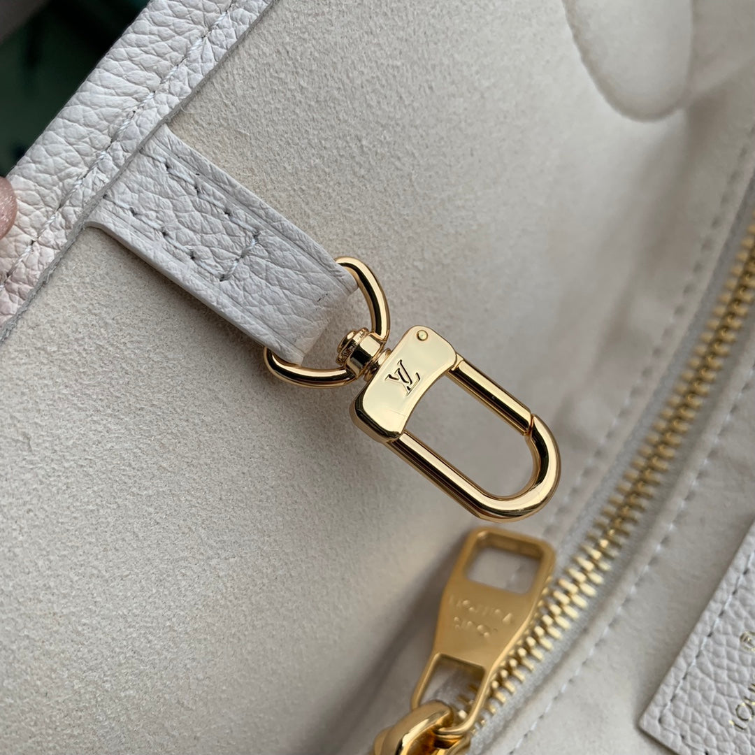 Louis Vuitton LV Unisex Neverfull MM Neutral Gradient Monogram Empreinte Embossed Cowhide Leather