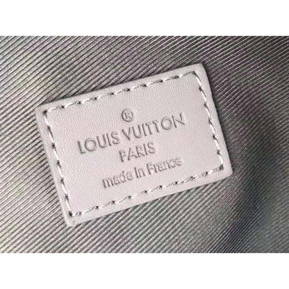 Louis Vuitton LV Unisex New Backpack Gray Aerogram Cowhide Leather Textile Lining