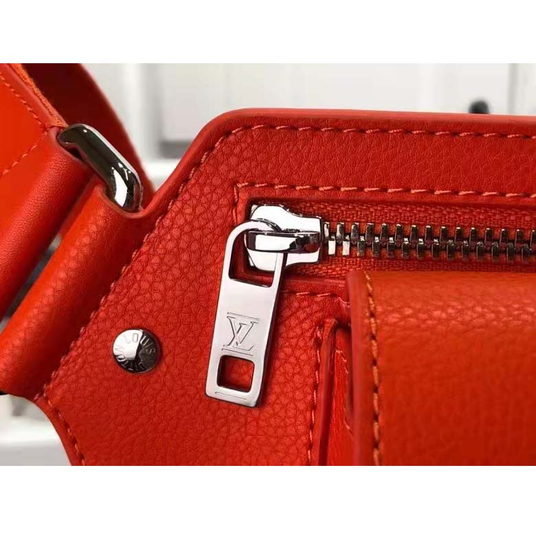 Louis Vuitton LV Unisex New Sling Aerogram Slingbag Orange Aerogram Cowhide Leather