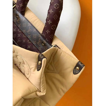 Louis Vuitton LV Unisex OnTheGO GM Tote Bag Beige Econyl