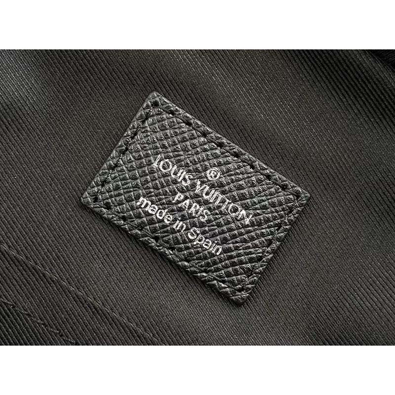 Louis Vuitton LV Unisex Outdoor Sling Bag Black Coated Canvas Cowhide Leather