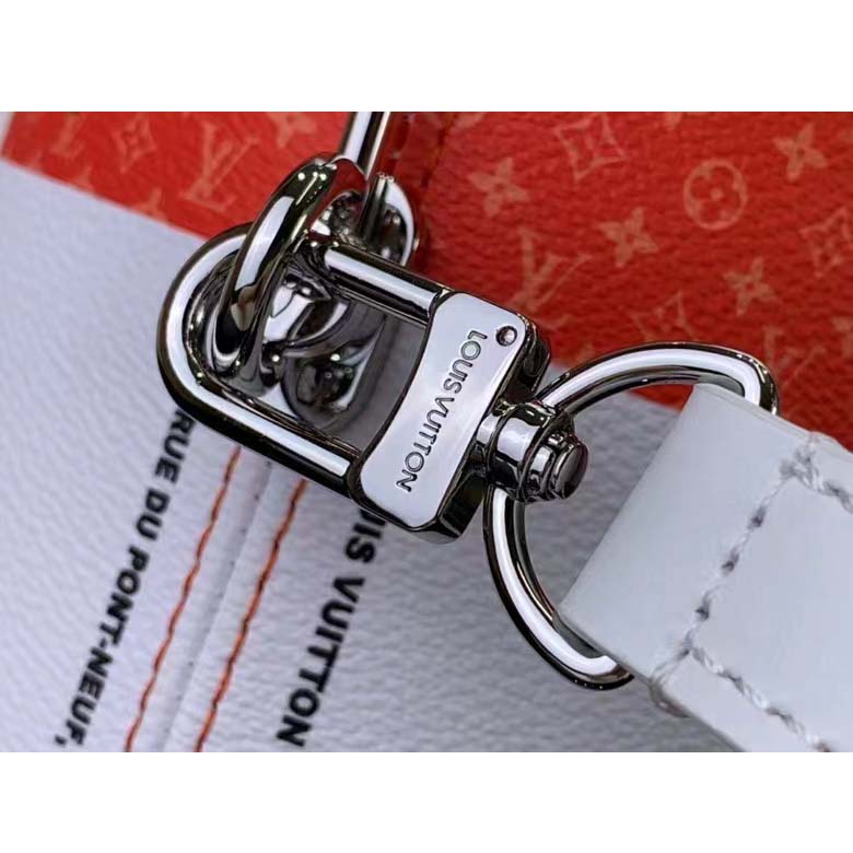 Louis Vuitton LV Unisex Paint Can Orange Coated Canvas Cowhide Leather