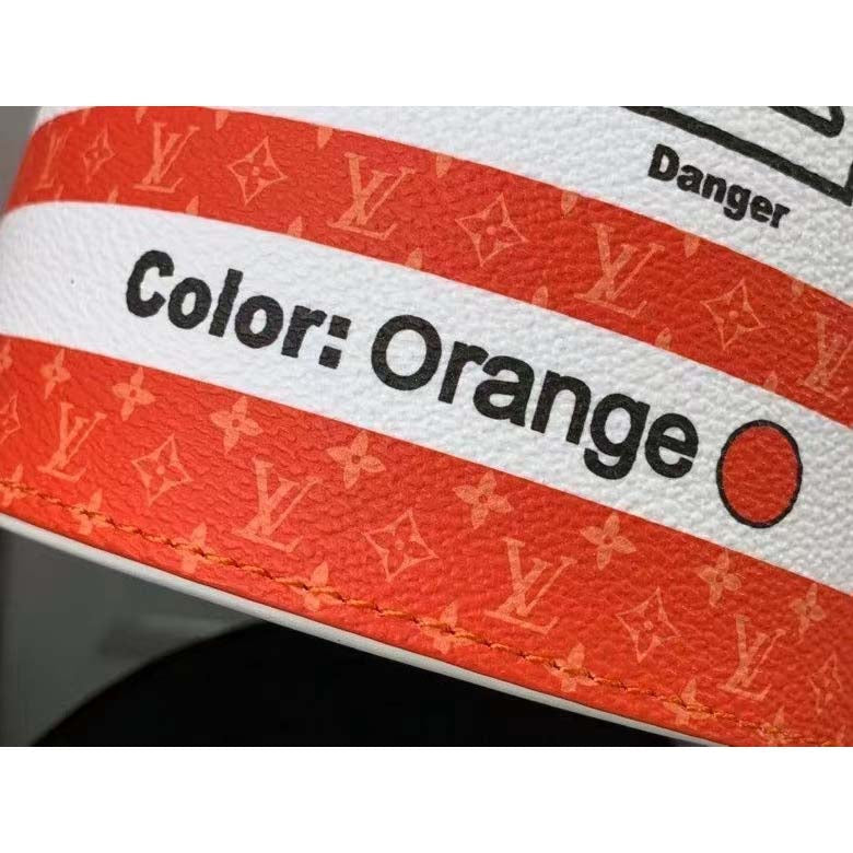Louis Vuitton LV Unisex Paint Can Orange Coated Canvas Cowhide Leather