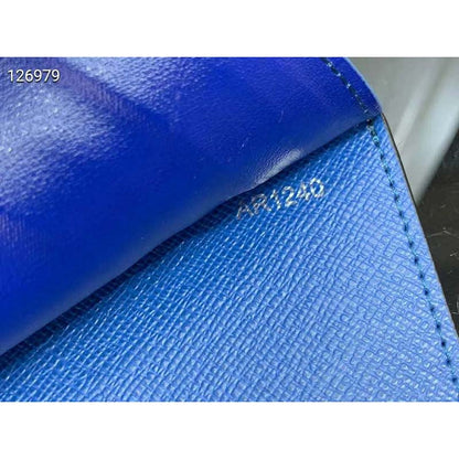 Louis Vuitton LV Unisex Passport Cover Blue Damier Graphite Giant Coated Canvas