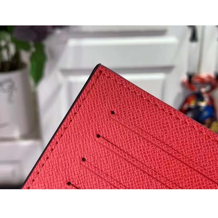 Louis Vuitton LV Unisex Passport Cover Dragon Fruit Pink Monogram Coated Canvas Grained Cowhide Leather
