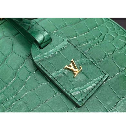 Louis Vuitton LV Unisex Petite Boite Chapeau Green Matte Alligator Leather