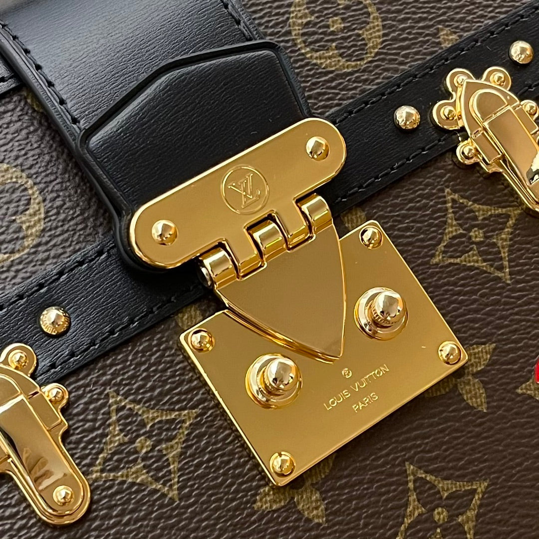 Louis Vuitton LV Unisex Petite Malle V. Monogram Coated Canvas S-Lock
