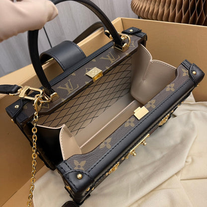 Louis Vuitton LV Unisex Petite Malle V. Monogram Coated Canvas S-Lock
