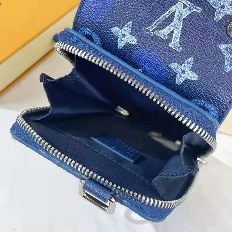 Louis Vuitton LV Unisex Phone Pouch Ink Watercolor Cowhide Leather