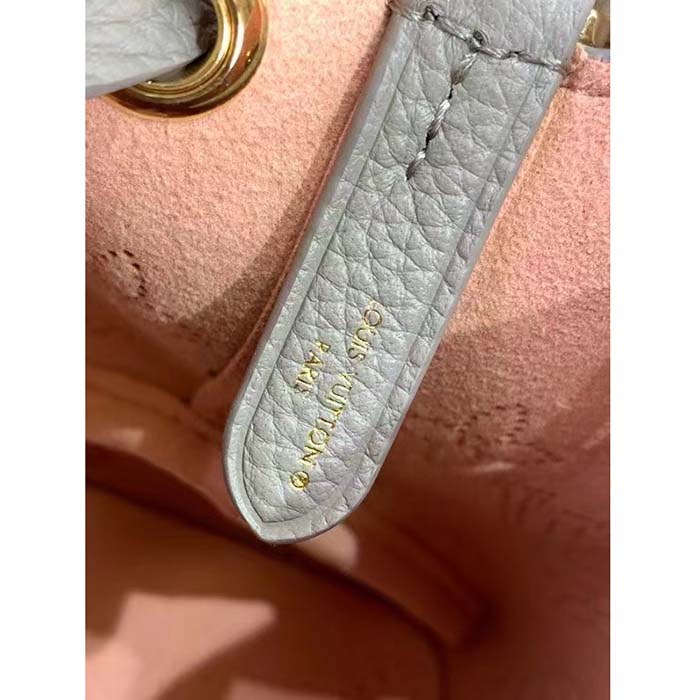 Louis Vuitton LV Unisex Pico Bella Gray Mahina Perforated Calf Leather Microfiber Lining