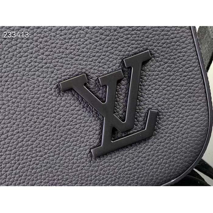 Louis Vuitton LV Unisex Pilot Briefcase Black Cowhide Leather Textile Lining