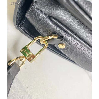 Louis Vuitton LV Women Pochette Metis Bag Black Embroidered Embossed Supple Grained Cowhide